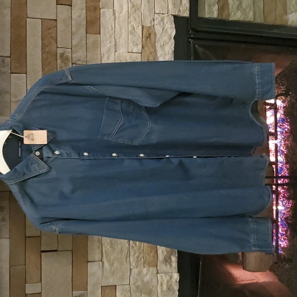 NWT MCKENZIE TRIBE DENIM SHIRT SIZE LARGE. - Picture 7 of 16